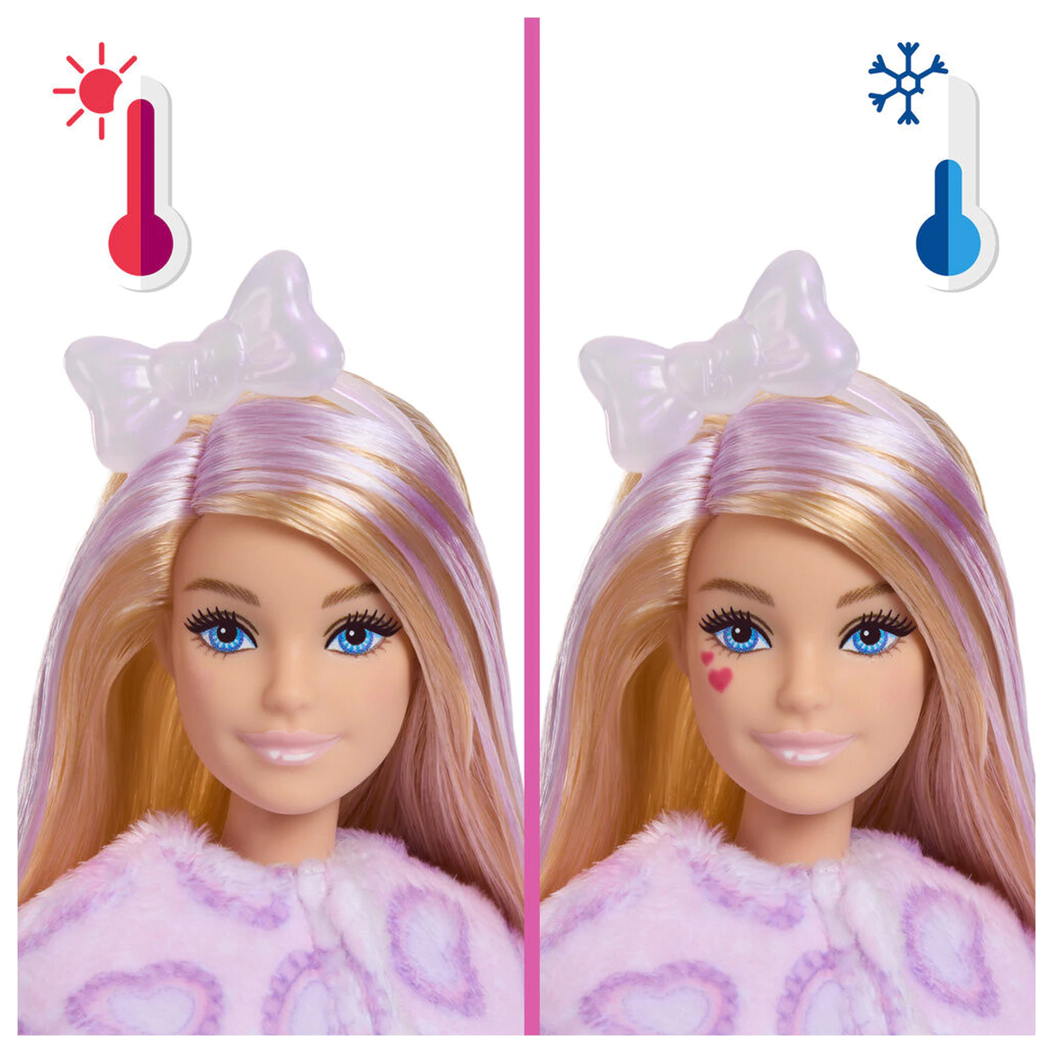 Barbie Sweet Ties Cutie Reveal panenka šeříkové koťátko fotografii produktu