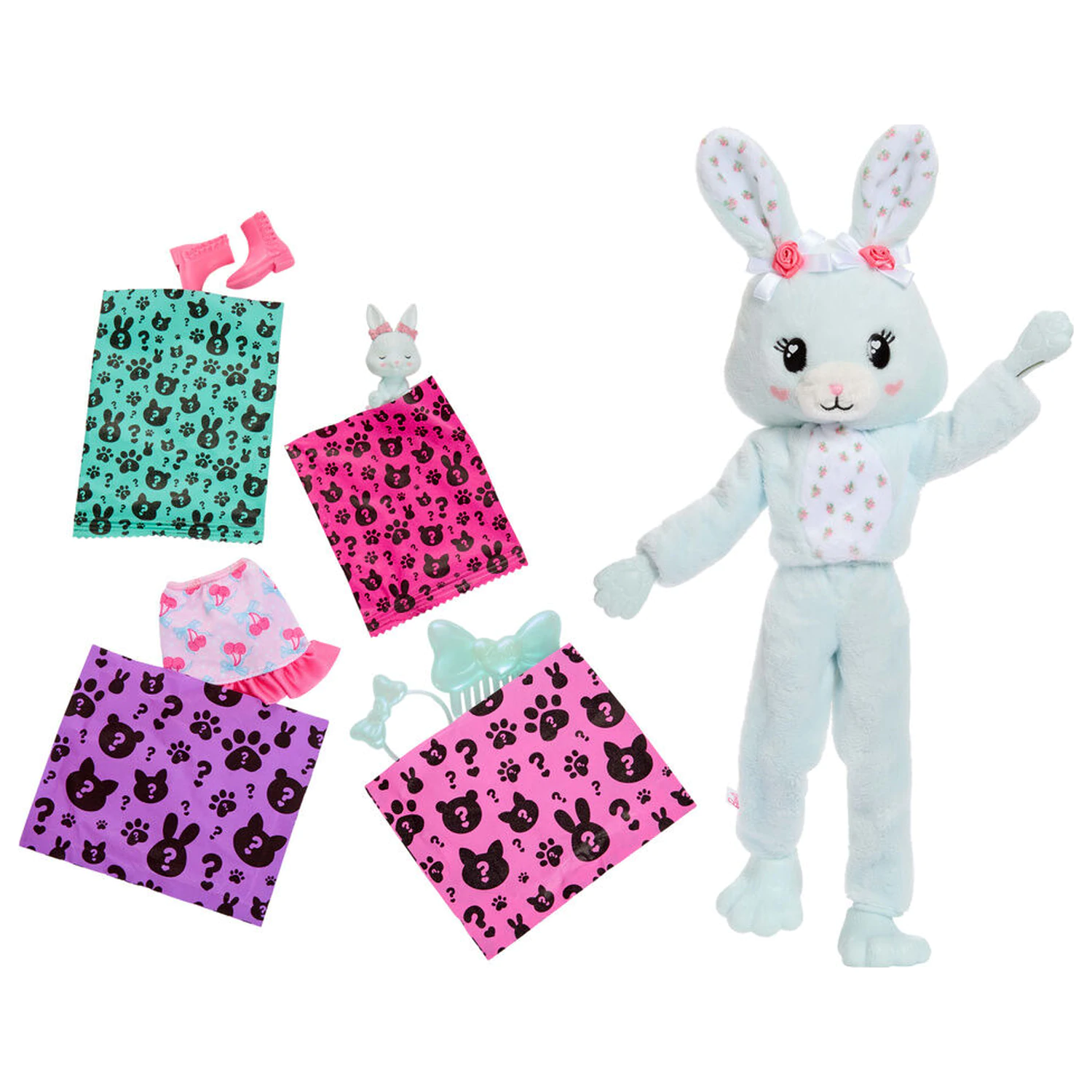 Barbie Sweet Ties Cutie Reveal Mint Bunny panenka fotografii produktu