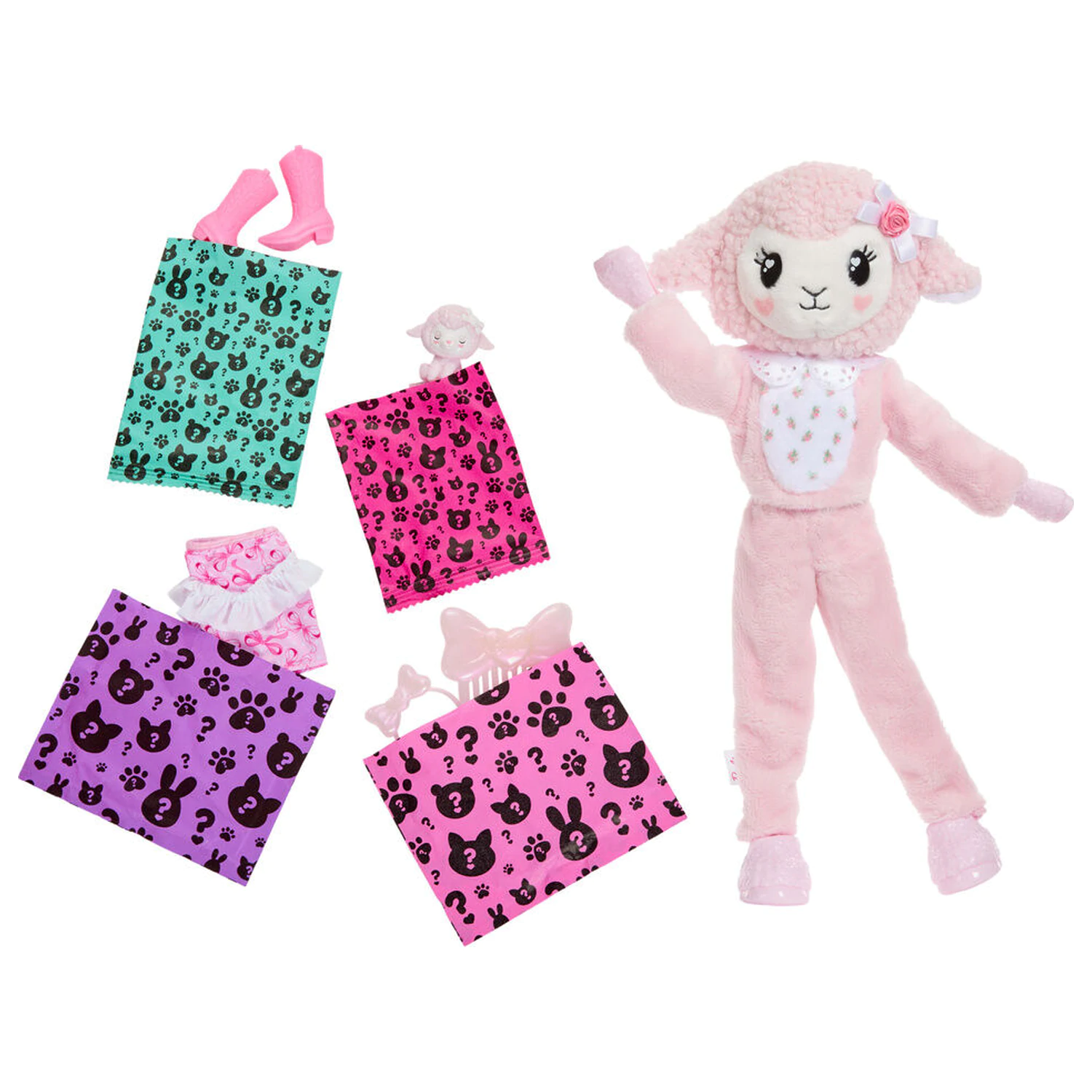 Barbie Sweet Ties Cutie Reveal panenka růžová ovce fotografii produktu