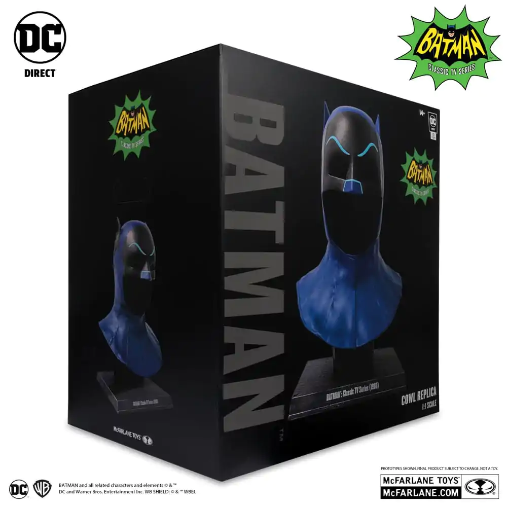 Batman 1966 DC Direct Replica 1/1 Batman Cowl Replika helmy Batmana 53 cm fotografii produktu