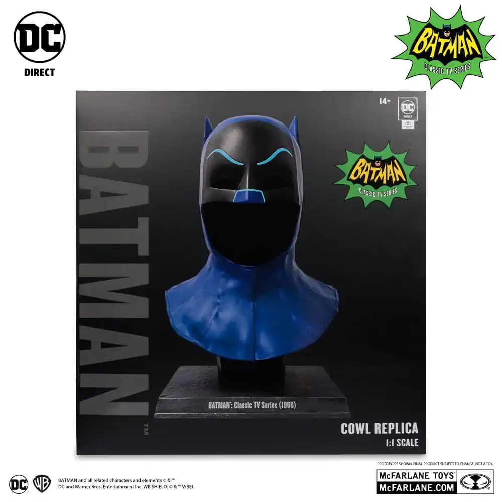 Batman 1966 DC Direct Replica 1/1 Batman Cowl Replika helmy Batmana 53 cm fotografii produktu