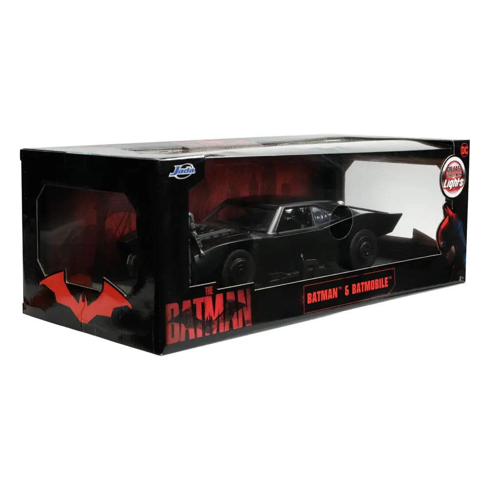 Batman 2022 Hollywood Rides Diecast Model 1/18 2022 Batmobile s figurkou fotografii produktu