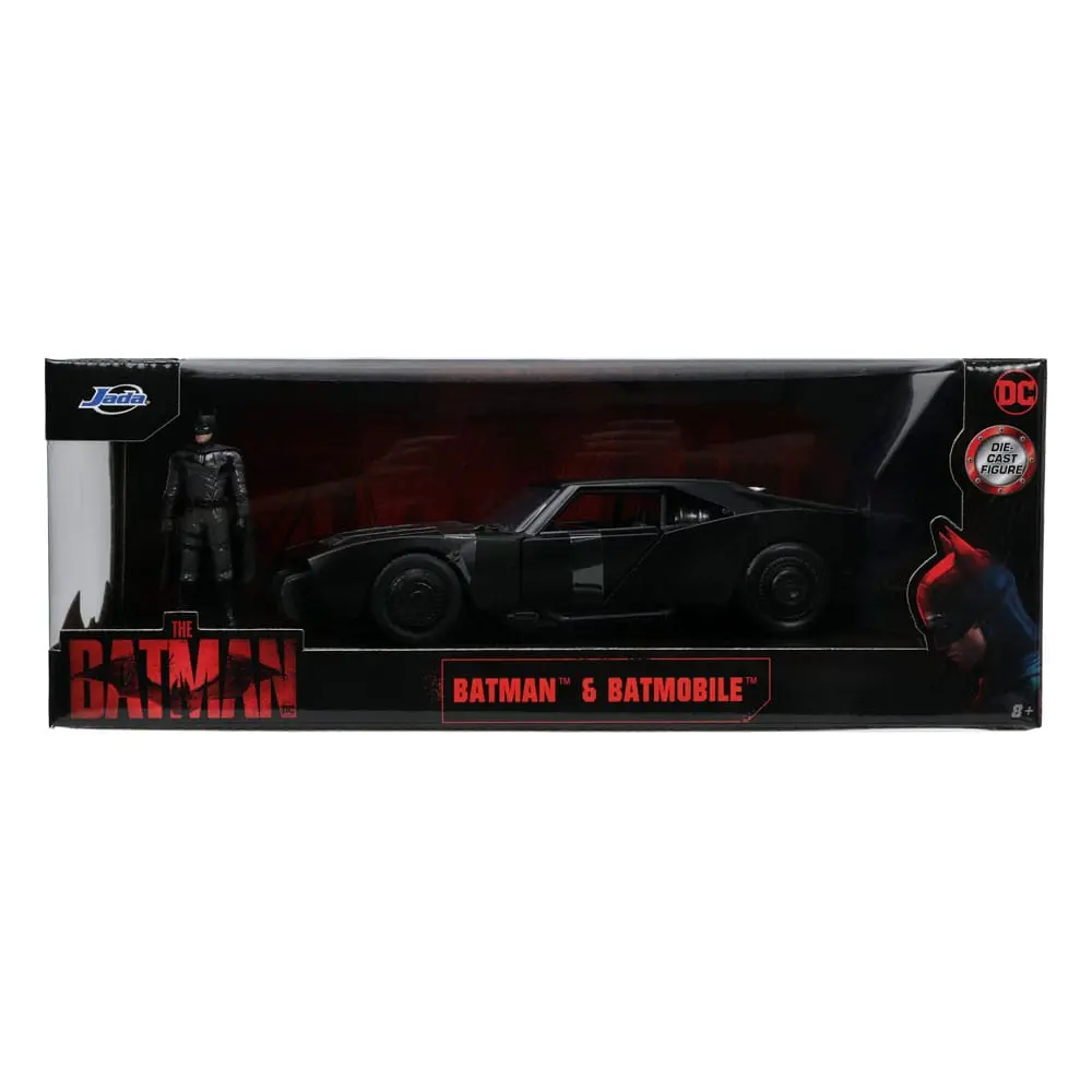 Batman 2022 Hollywood Rides Diecast Model 1/24 2022 Batmobil s figurkou fotografii produktu