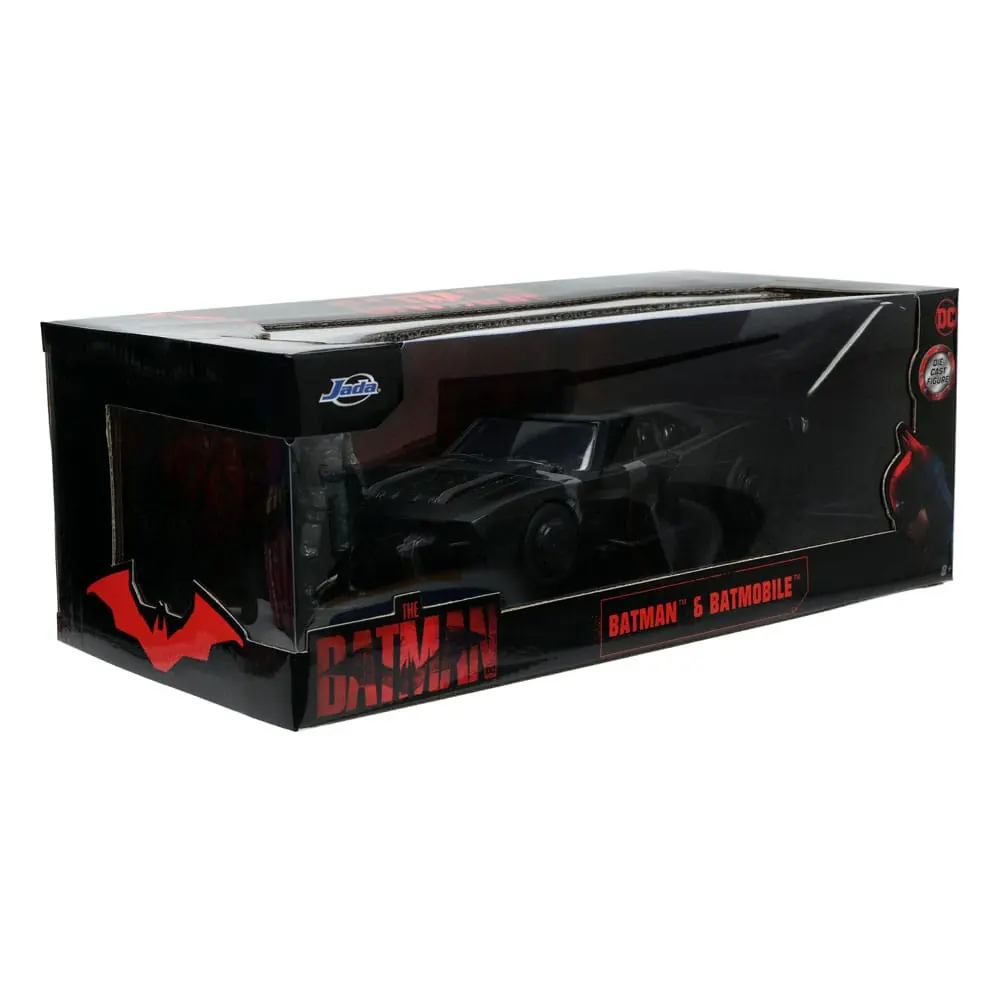 Batman 2022 Hollywood Rides Diecast Model 1/24 2022 Batmobil s figurkou fotografii produktu