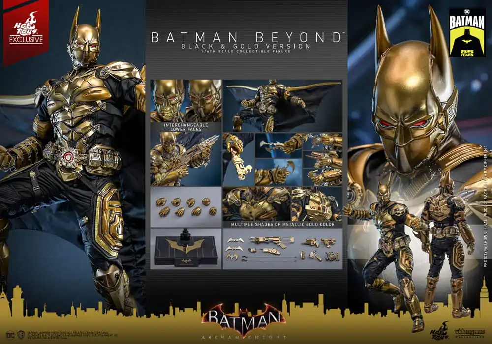 Batman: Arkham Knight Videohra Mistrovské Akční Figurka 1/6 Batman Beyond (Černá & Zlatá Verze) 32 cm fotografii produktu