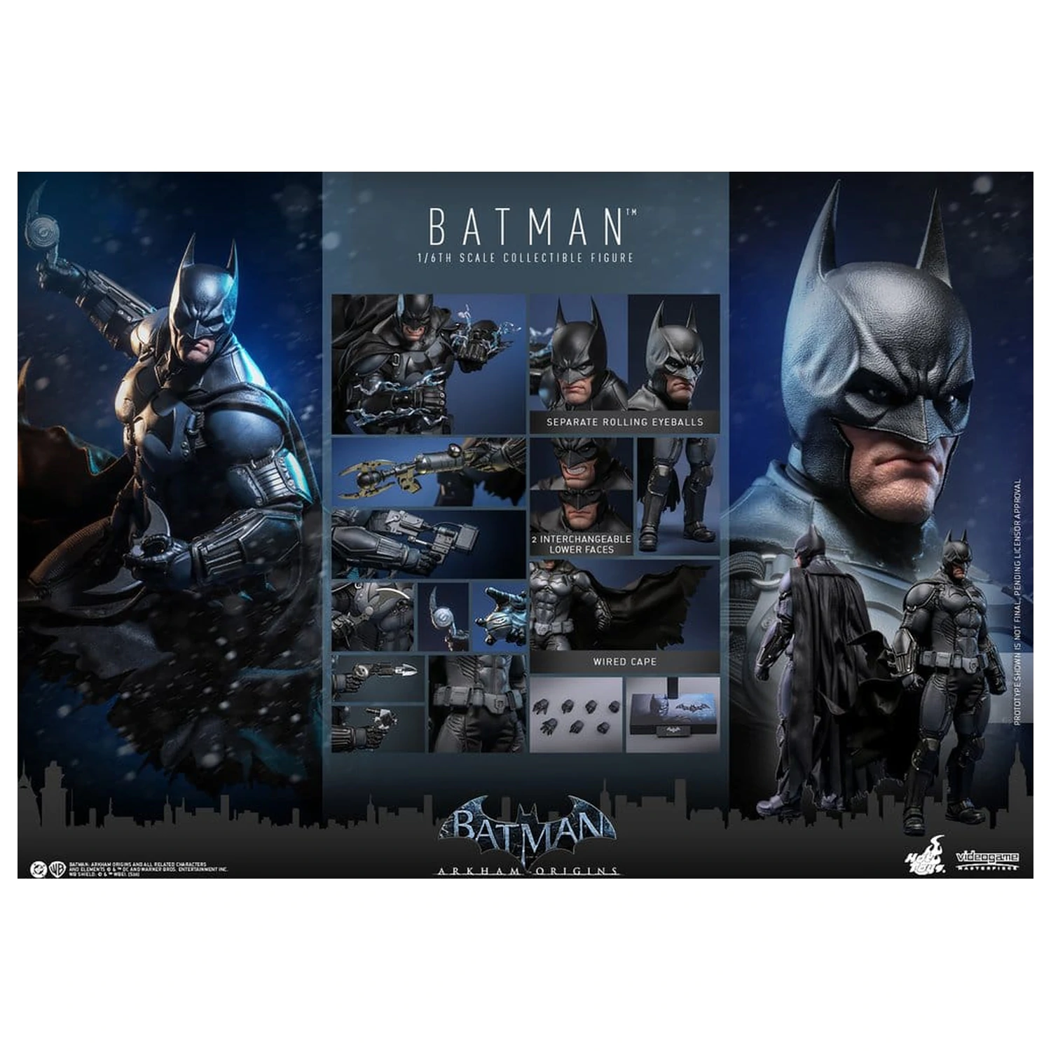 Batman Arkham Origins Videogame Masterpiece Akční figurka 1/6 Batman 33 cm fotografii produktu