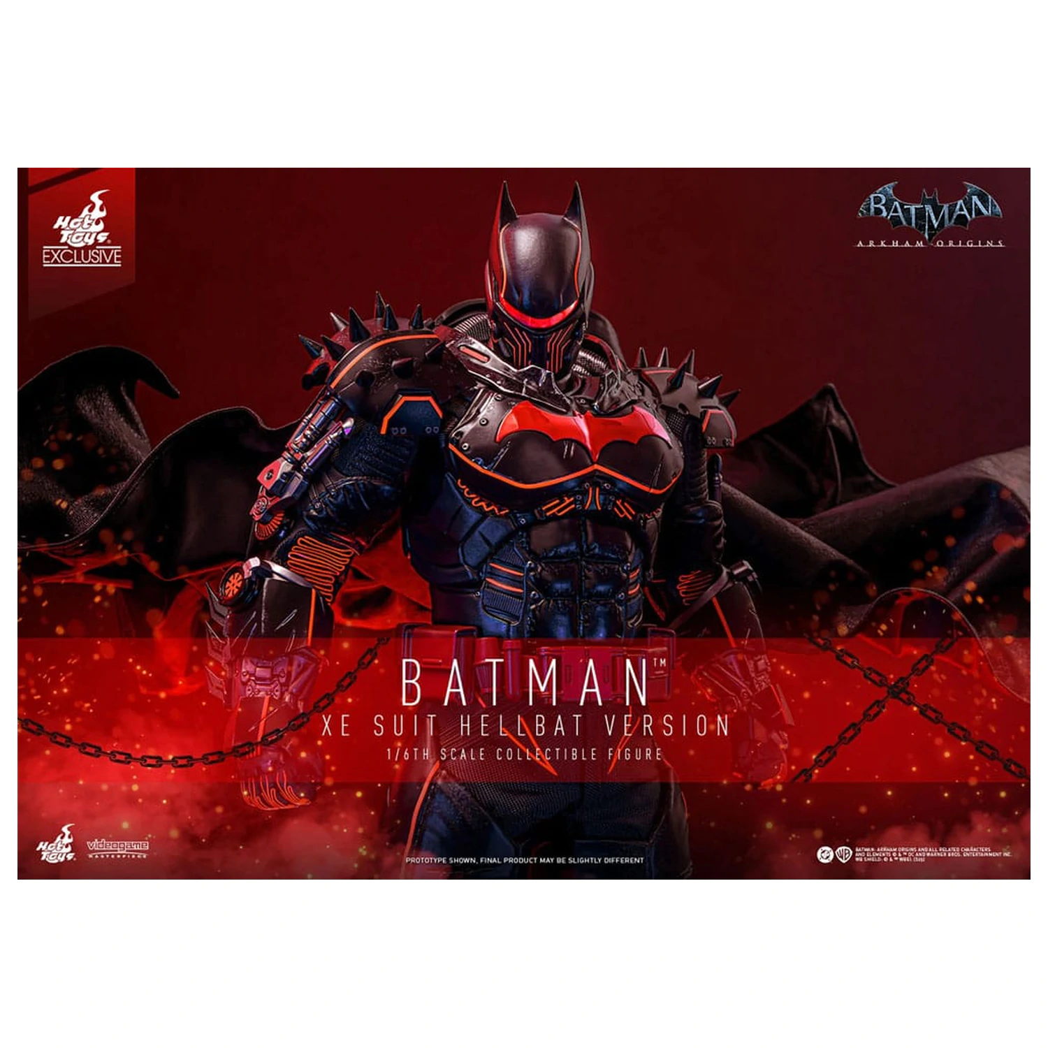 Batman Arkham Origins Videohra Masterpiece Akční figurka 1/6 XE Suit Hellbat Version 33 cm fotografii produktu