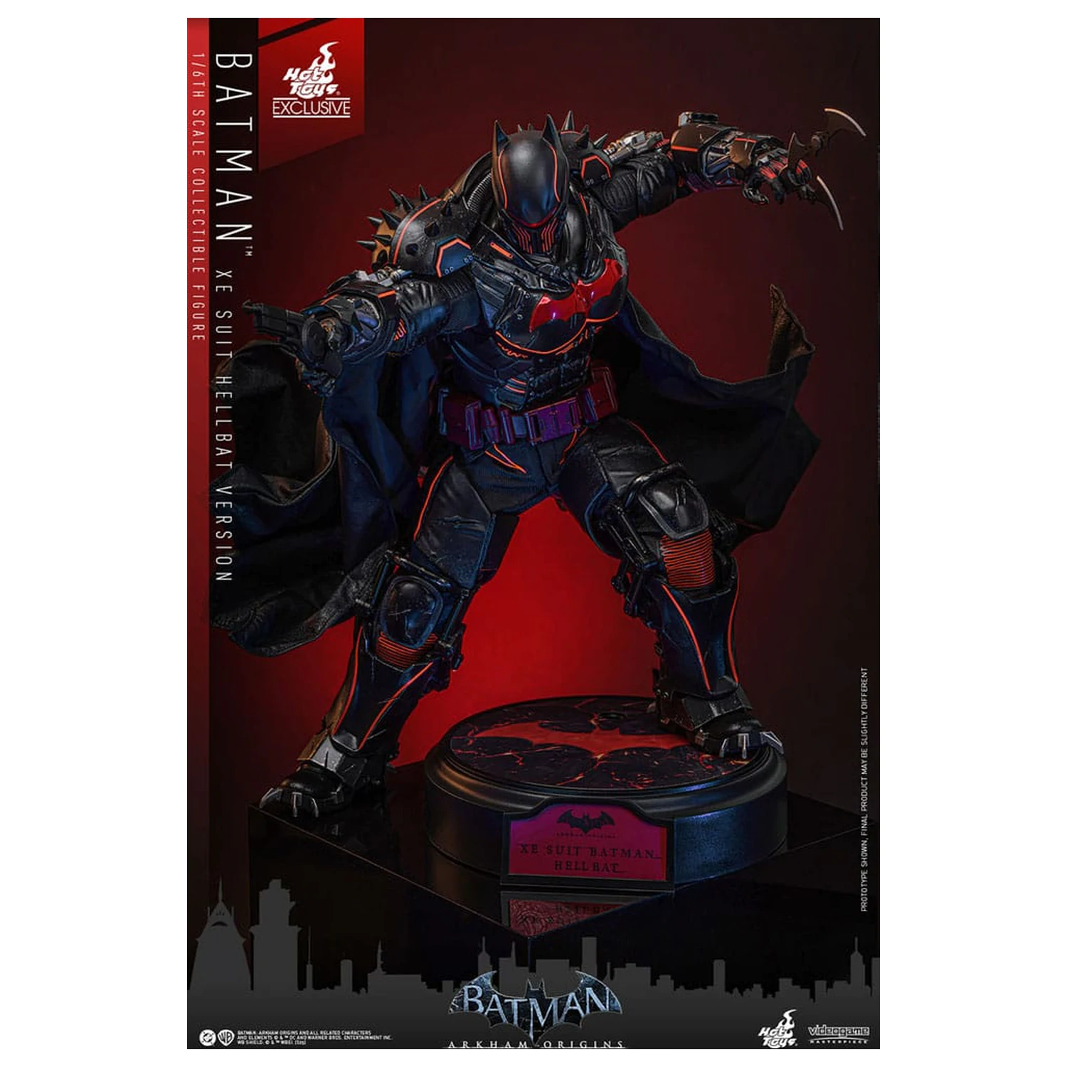 Batman Arkham Origins Videohra Masterpiece Akční figurka 1/6 XE Suit Hellbat Version 33 cm fotografii produktu