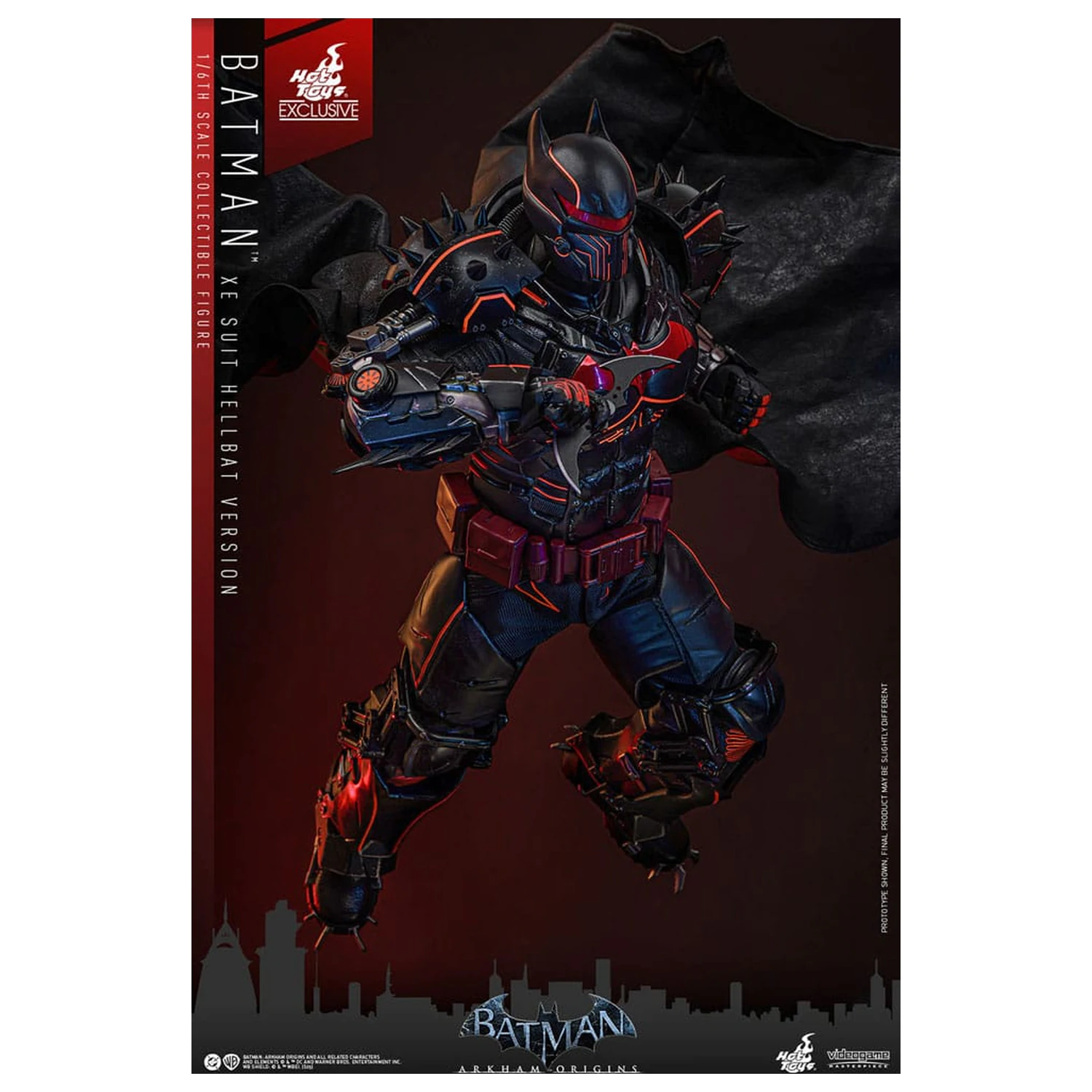 Batman Arkham Origins Videohra Masterpiece Akční figurka 1/6 XE Suit Hellbat Version 33 cm fotografii produktu