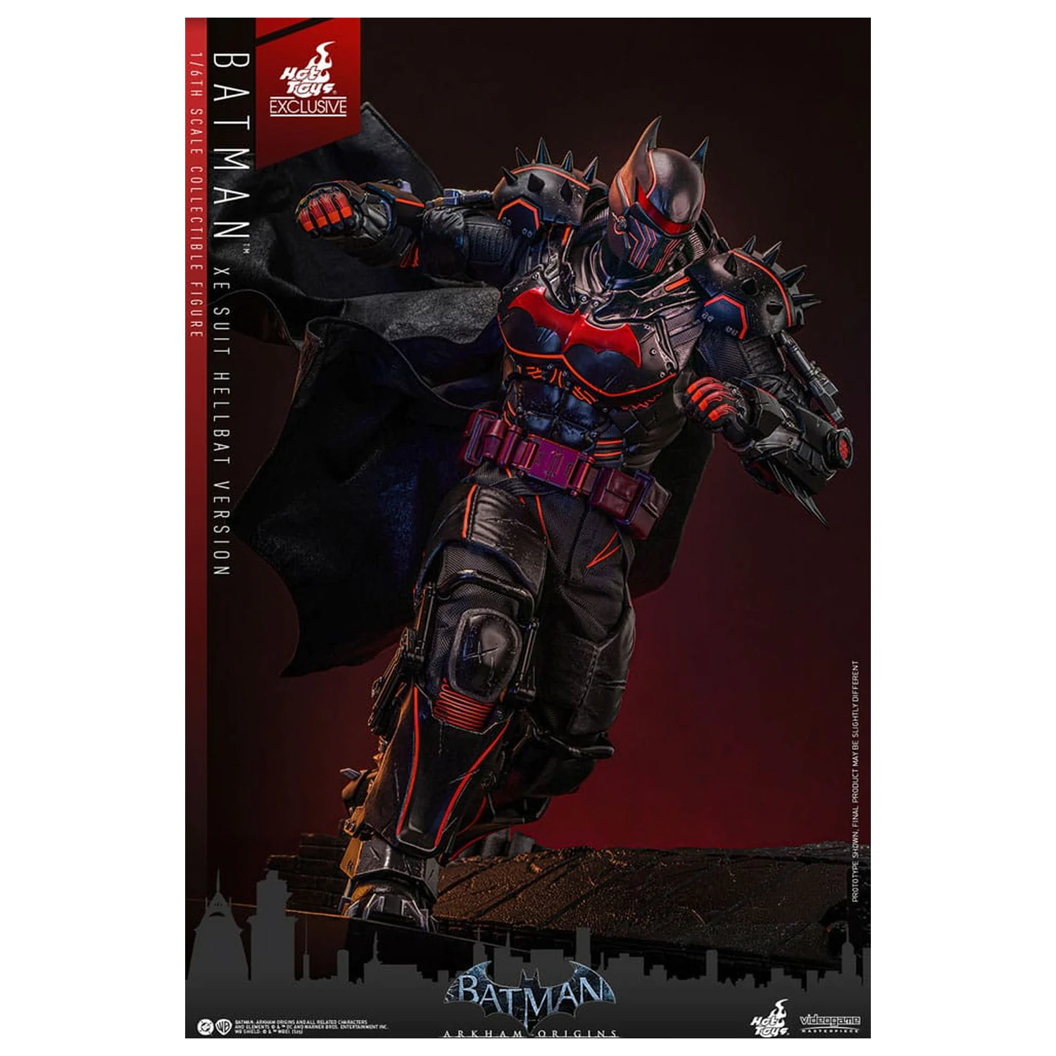 Batman Arkham Origins Videohra Masterpiece Akční figurka 1/6 XE Suit Hellbat Version 33 cm fotografii produktu