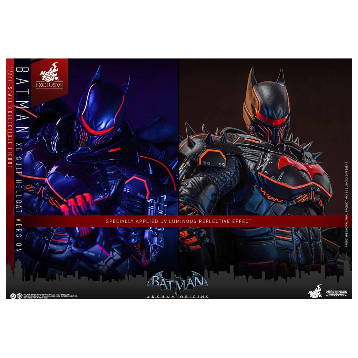 Batman Arkham Origins Videohra Masterpiece Akční figurka 1/6 XE Suit Hellbat Version 33 cm fotografii produktu