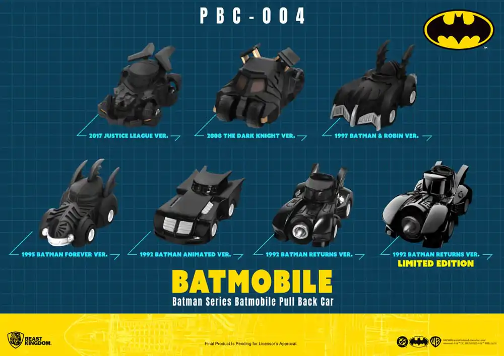 Batman Pull Back autíčka slepá krabička 6 kusů fotografii produktu