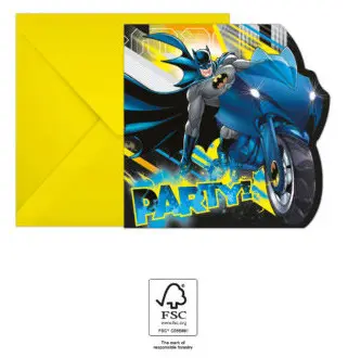 Batman Rogue Rage Party pozvánka 6 ks FSC fotografii produktu