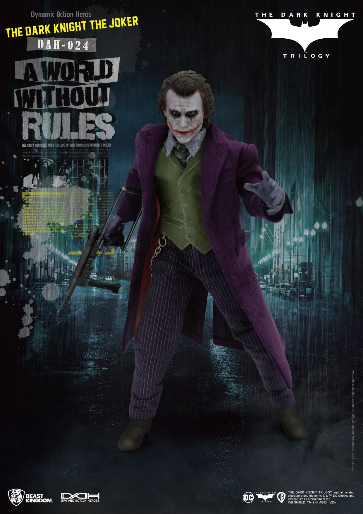 Batman The Dark Knight Dynamic 8ction Heroes Akční figurka 1/9 The Joker 21 cm fotografii produktu