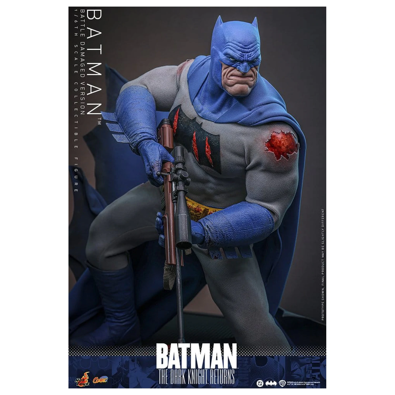 Batman: The Dark Knight Returns Comic Masterpiece akční figurka 1/6 Batman (Battle Damaged Version) 32 cm fotografii produktu
