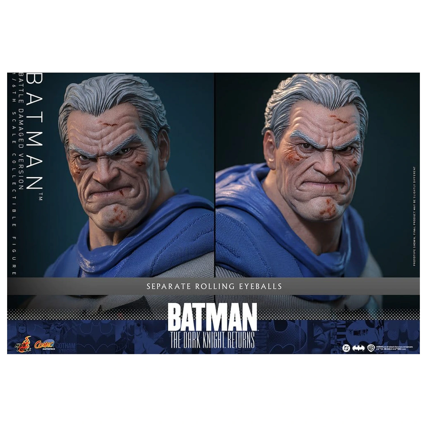 Batman: The Dark Knight Returns Comic Masterpiece akční figurka 1/6 Batman (Battle Damaged Version) 32 cm fotografii produktu