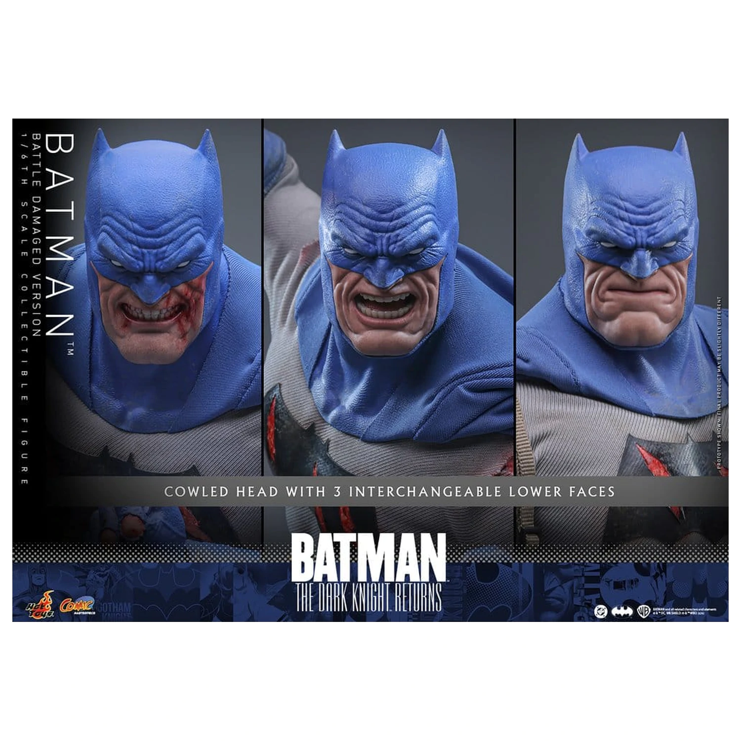Batman: The Dark Knight Returns Comic Masterpiece akční figurka 1/6 Batman (Battle Damaged Version) 32 cm fotografii produktu