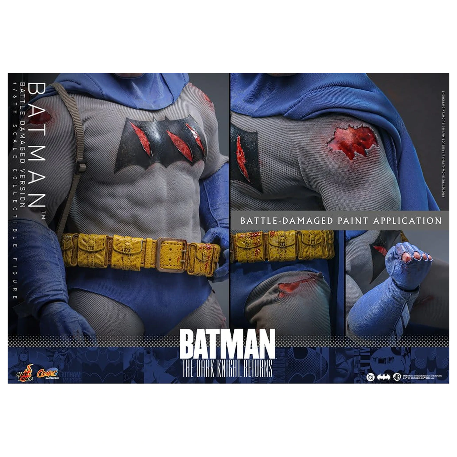 Batman: The Dark Knight Returns Comic Masterpiece akční figurka 1/6 Batman (Battle Damaged Version) 32 cm fotografii produktu