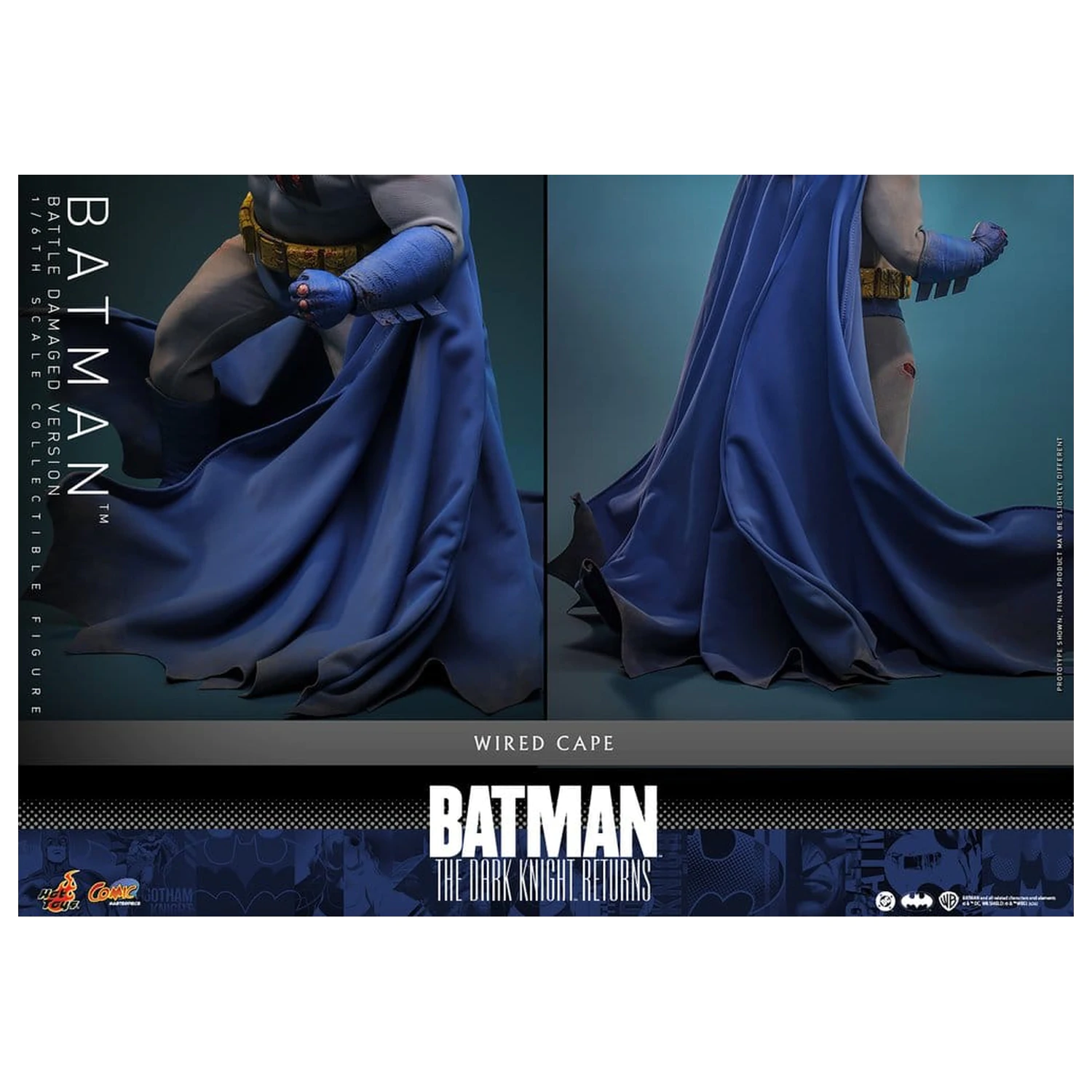 Batman: The Dark Knight Returns Comic Masterpiece akční figurka 1/6 Batman (Battle Damaged Version) 32 cm fotografii produktu
