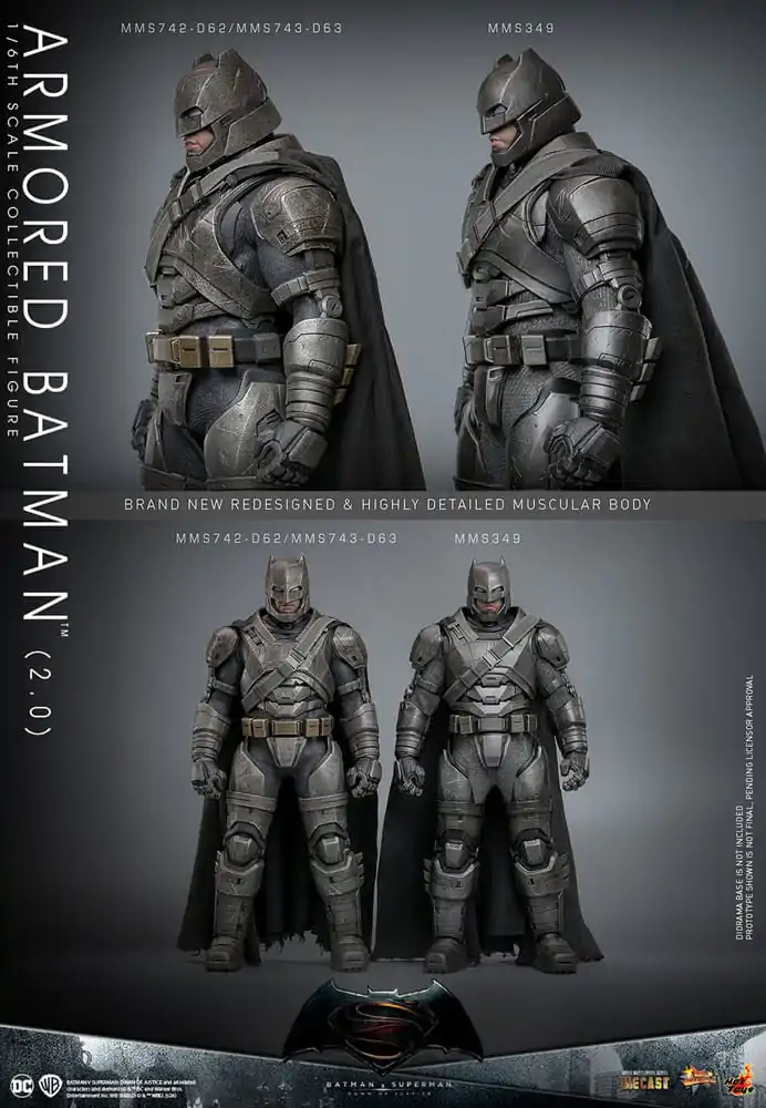 Batman v Superman: Dawn of Justice Movie Masterpiece akční figurka 1/6 Obrněný Batman 2.0 33 cm fotografii produktu