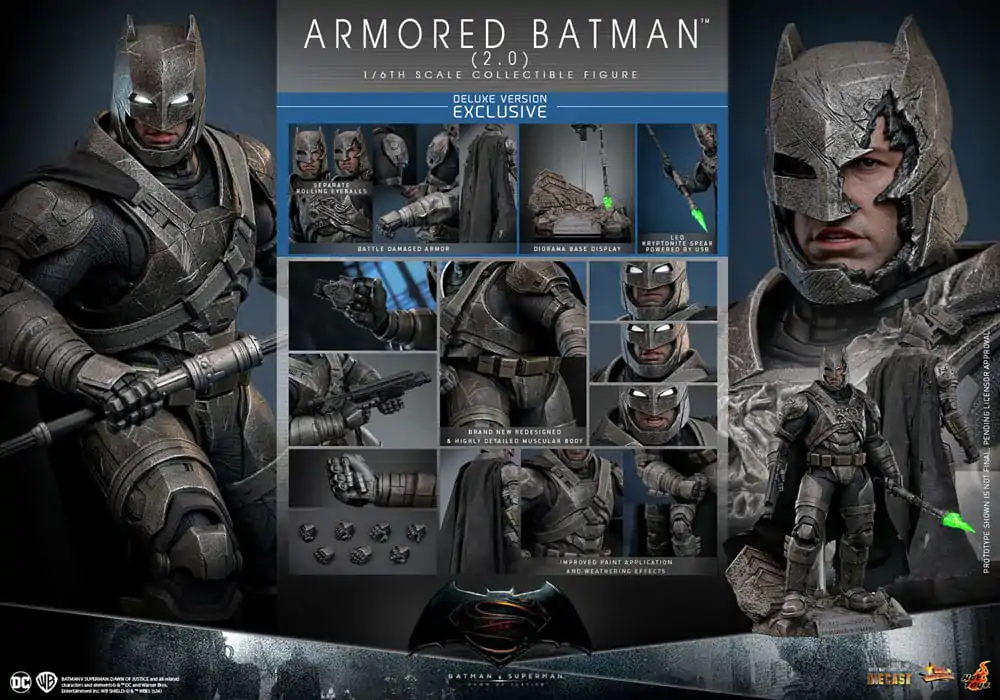 Batman v Superman: Dawn of Justice Movie Masterpiece akční figurka 1/6 Armored Batman 2.0 (Deluxe verze) 33 cm fotografii produktu