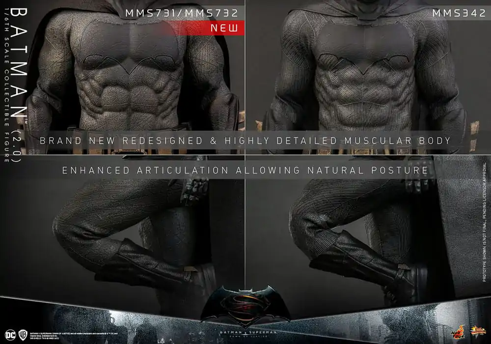 Batman v Superman: Dawn of Justice Filmové mistrovské dílo akční figurka 1/6 Batman 2.0 32 cm fotografii produktu