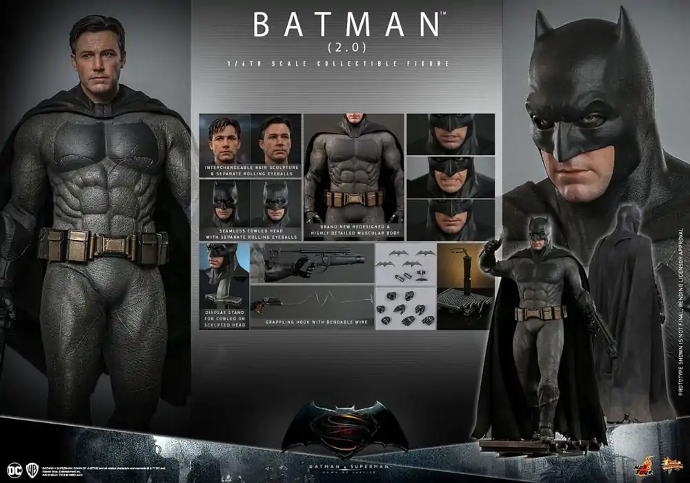 Batman v Superman: Dawn of Justice Filmové mistrovské dílo akční figurka 1/6 Batman 2.0 32 cm fotografii produktu