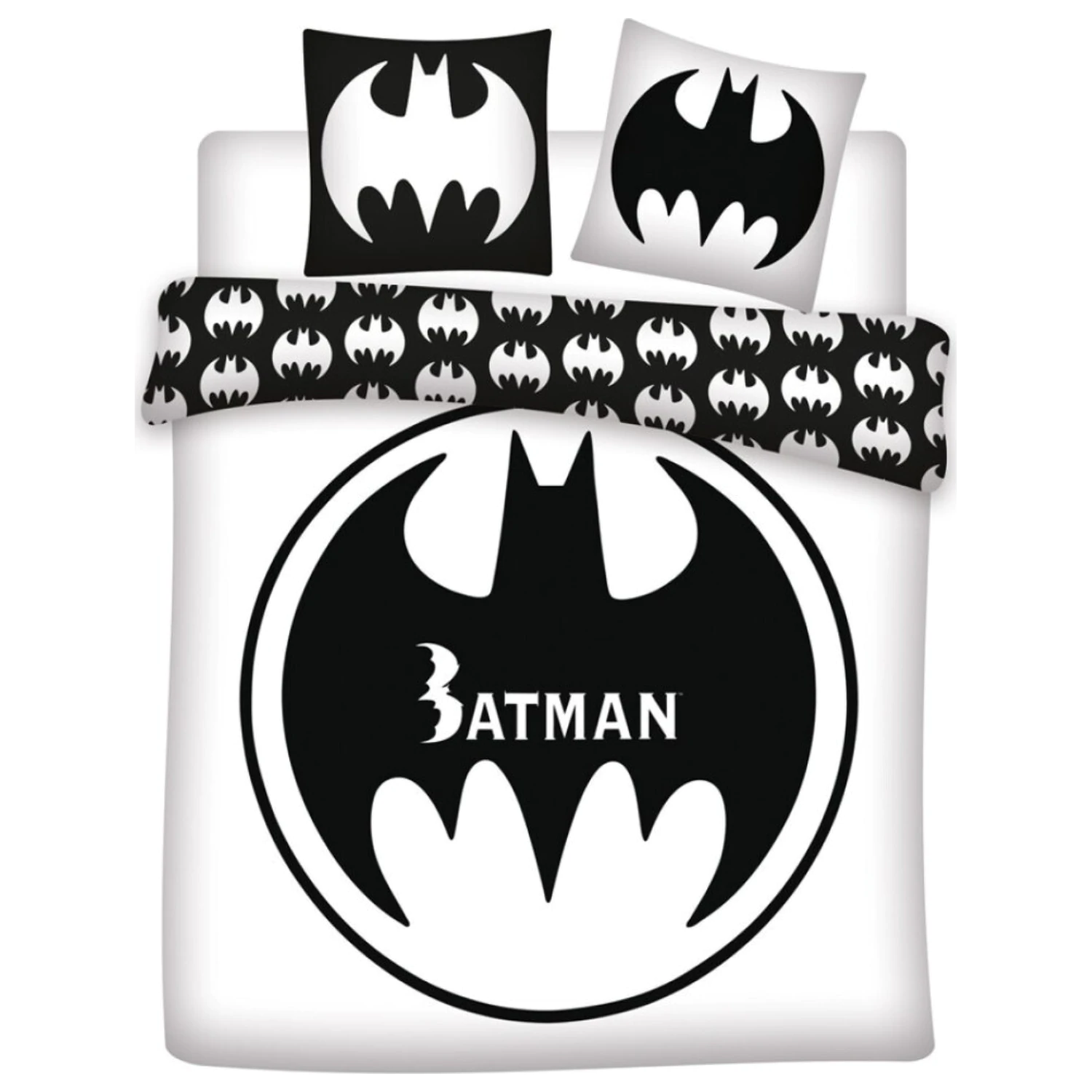 Batman bílý dvoulůžkový, povlak na přikrývku pro dvě osoby fotografii produktu