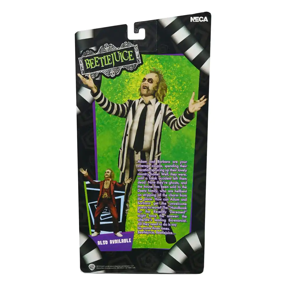 Beetlejuice 1988 Akční figurka Beetlejuice Black and White Striped Suit 18 cm fotografii produktu