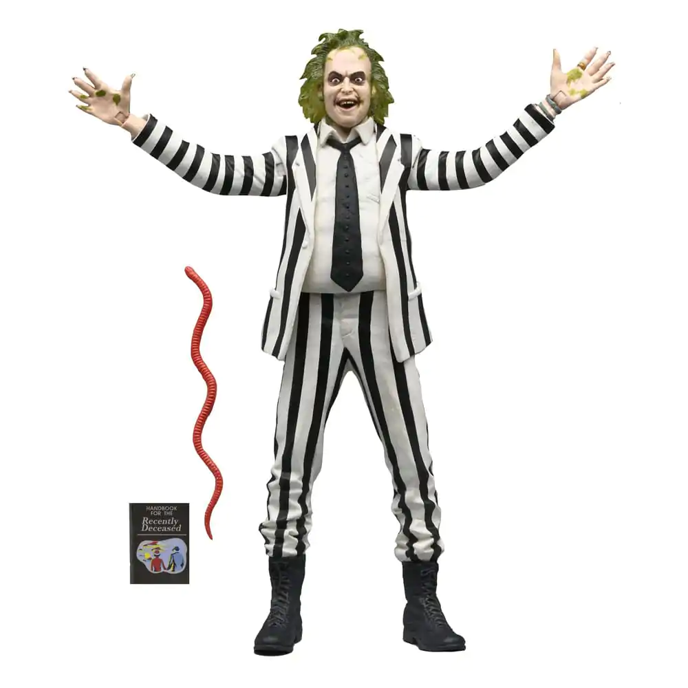 Beetlejuice 1988 Akční figurka Beetlejuice Black and White Striped Suit 18 cm fotografii produktu