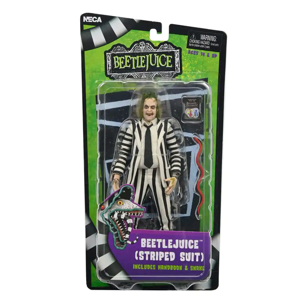 Beetlejuice 1988 Akční figurka Beetlejuice Black and White Striped Suit 18 cm fotografii produktu