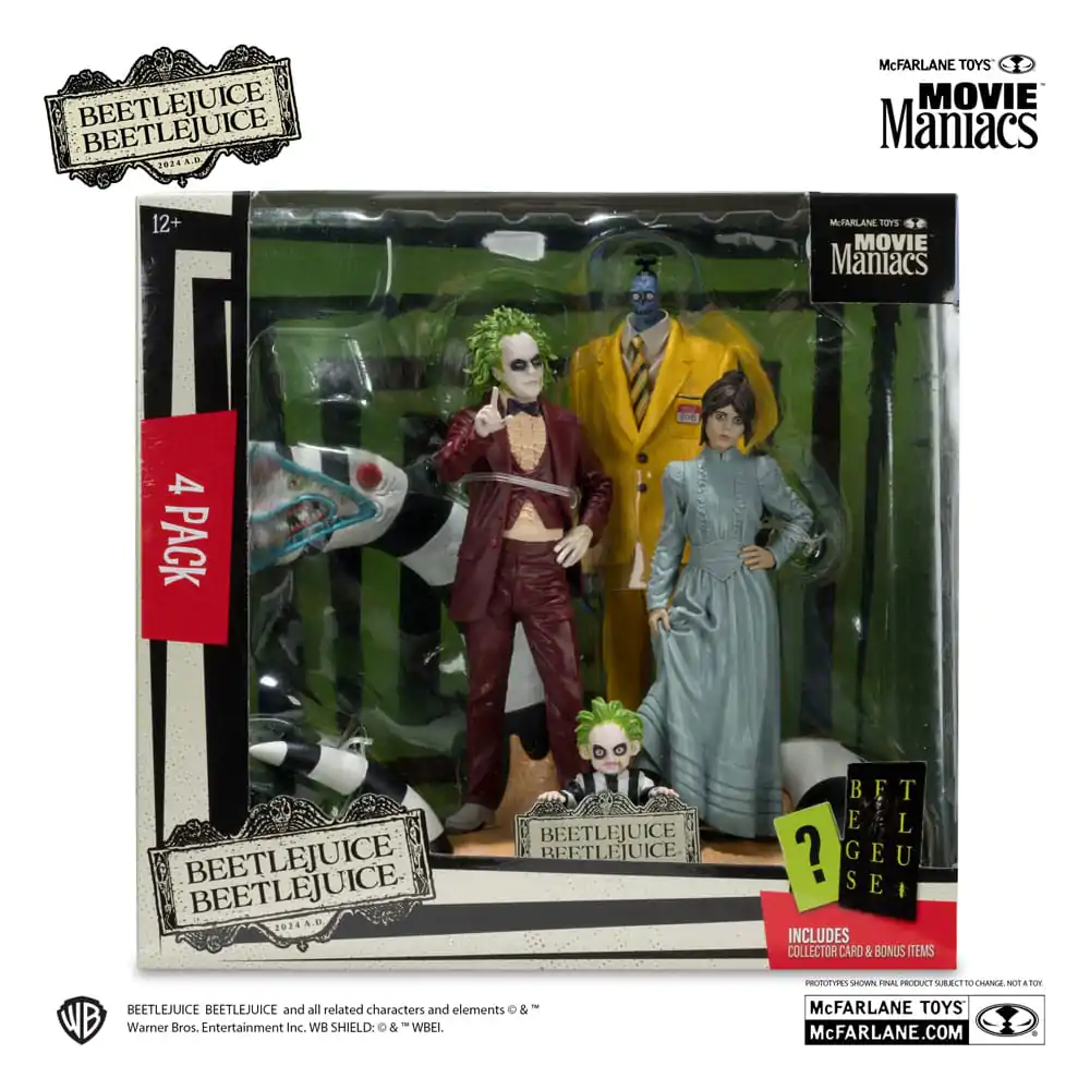 Beetlejuice Beetlejuice Movie Maniacs Sada 4 ks PVC sošek 15 cm fotografii produktu