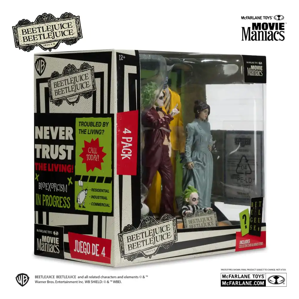 Beetlejuice Beetlejuice Movie Maniacs Sada 4 ks PVC sošek 15 cm fotografii produktu