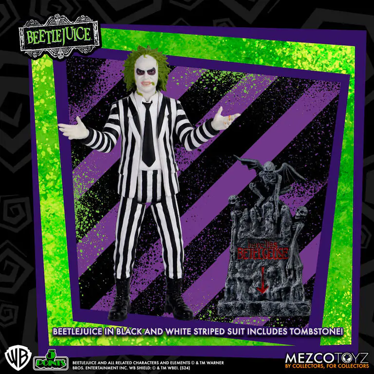 Beetlejuice - Beetlejuice Pruhovaný oblek figurka 9,5 cm fotografii produktu