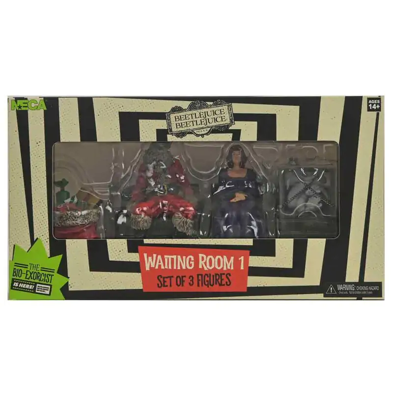 Beetlejuice Beetlejuice Waiting Room Delia, Escape Artist & Mummified Santa pack 3 figurky 7,5 cm fotografii produktu