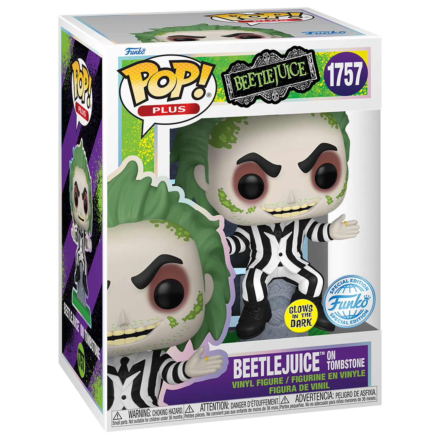 Beetlejuice Funko POP! Movies Vinylová figurka BTLJCE na kameni (GW) Exclusive 9 cm fotografii produktu