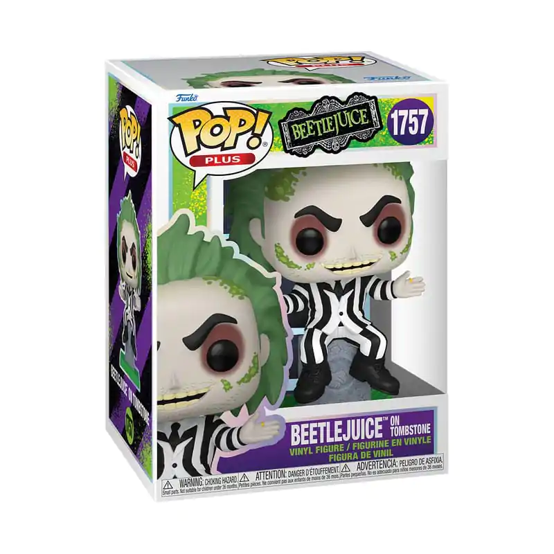 Beetlejuice Funko POP! Plus Movies vinylová figurka Beetlejuice s náhrobkem 9 cm fotografii produktu