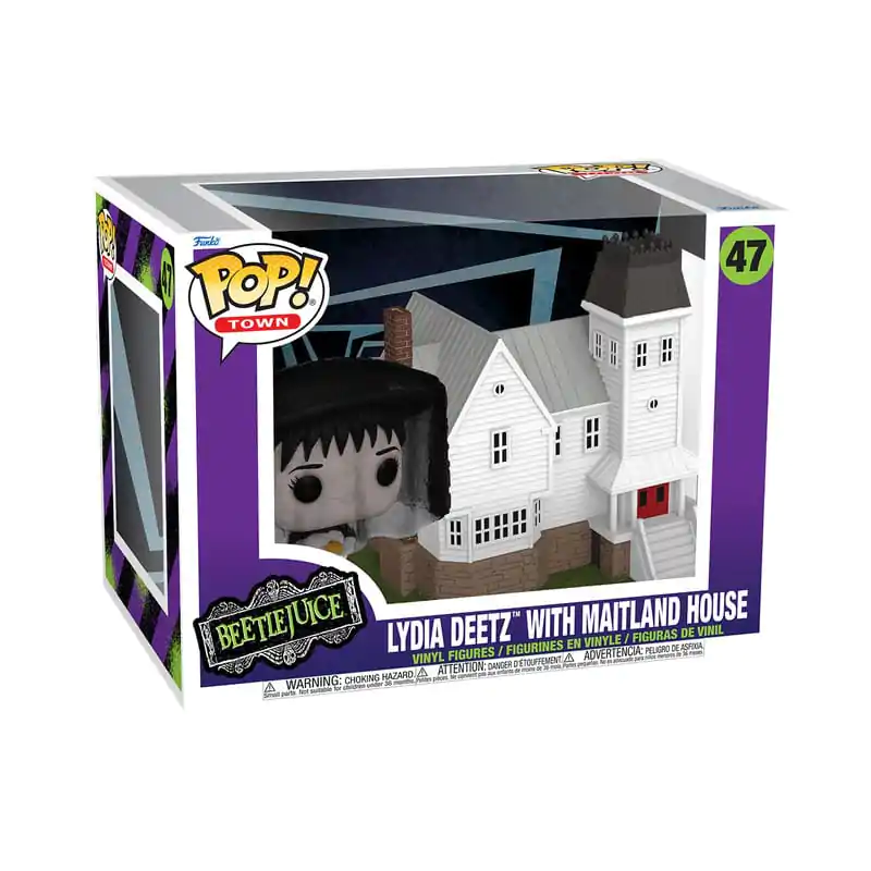 Beetlejuice Funko POP! Town vinylová figurka Lydia Deetz s Maitland House 9 cm fotografii produktu