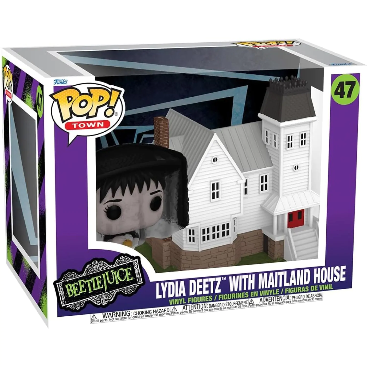 Beetlejuice Funko POP! Town vinylová figurka Lydia Deetz s Maitland House 9 cm fotografii produktu