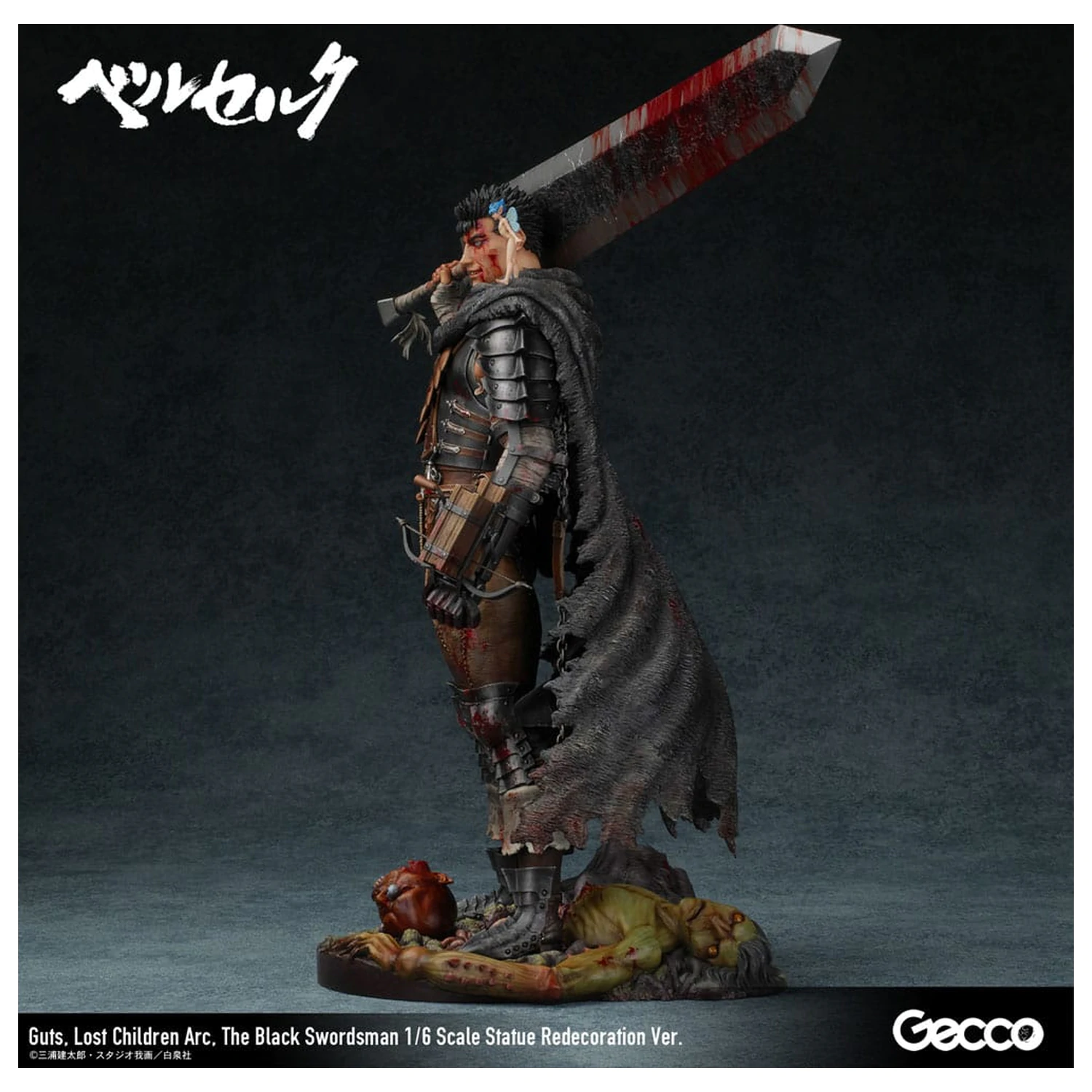 Berserk Socha 1/6 Guts Lost Children Arc The Black Swordsman Redecoration Ver. 38 cm fotografii produktu