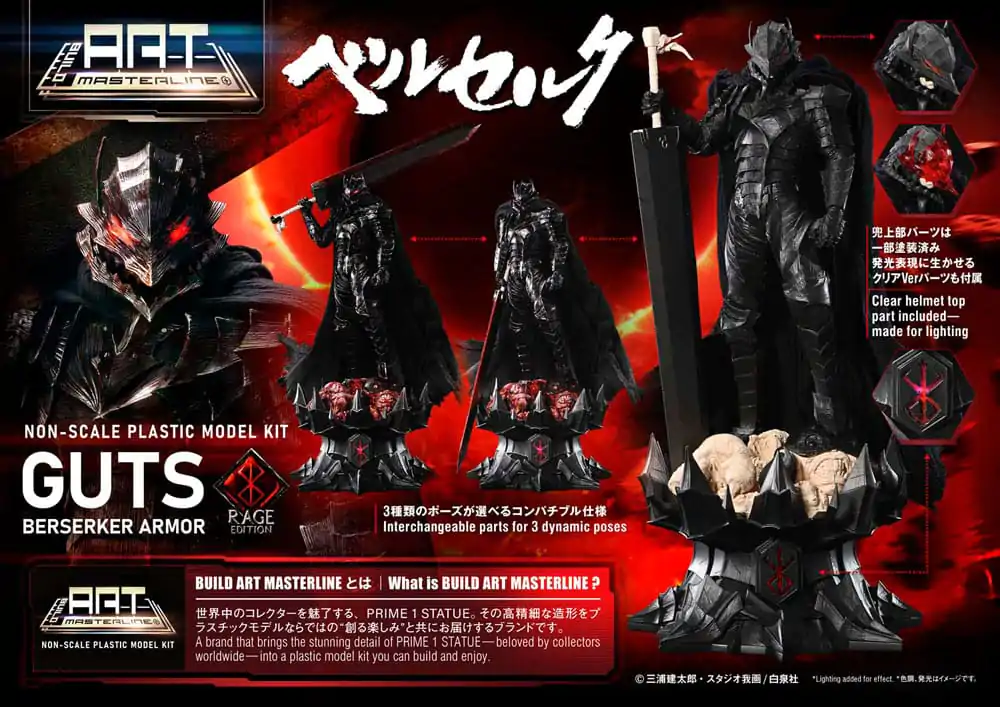 Berserk Build Art Masterline plastový model Guts Berserker Armor Rage 30 cm fotografii produktu