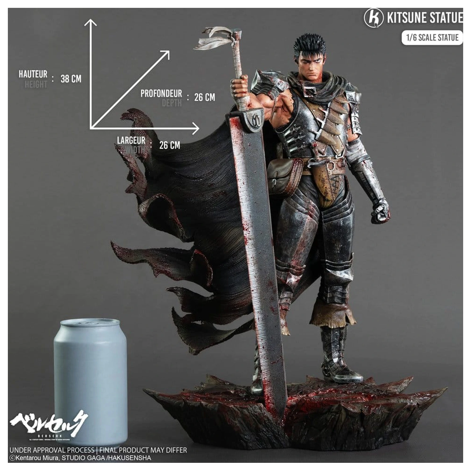 Berserk Socha 1/6 Guts 38 cm fotografii produktu