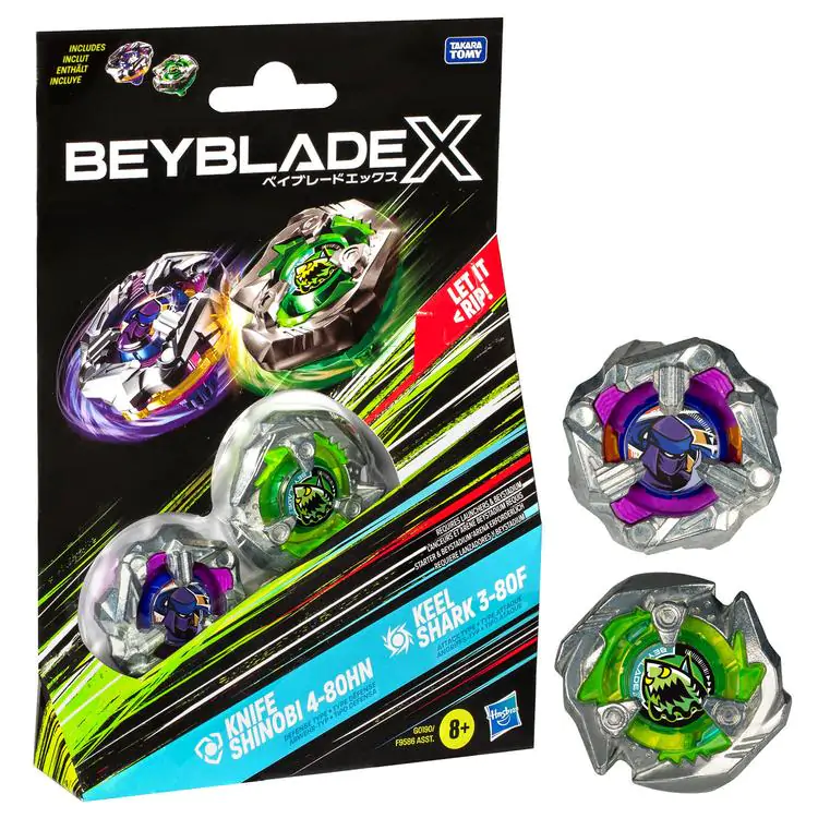 Beyblade X Beat Tyranno 4-70Q a Hra Knife Shinobi 4-80HN fotografii produktu