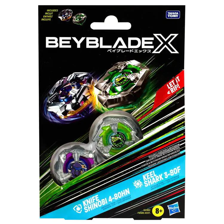 Beyblade X Beat Tyranno 4-70Q a Hra Knife Shinobi 4-80HN fotografii produktu