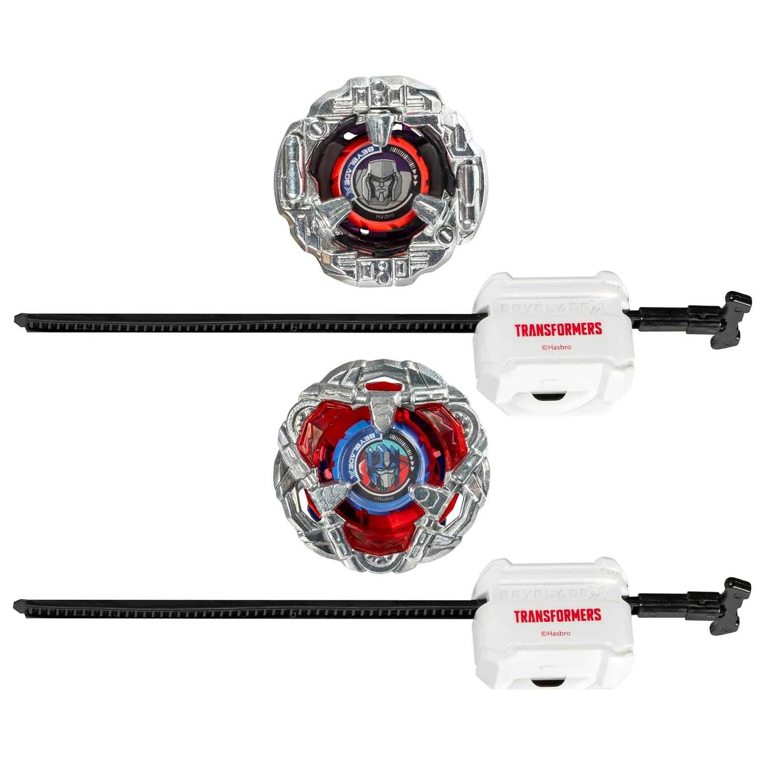 Beyblade X Optimus Prime 4-60P a Megatron 4-80B fotografii produktu