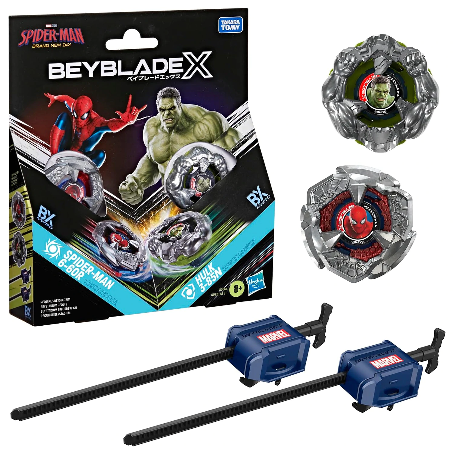 Beyblade X Spider-Man 6-60R a Hulk 3-85N fotografii produktu