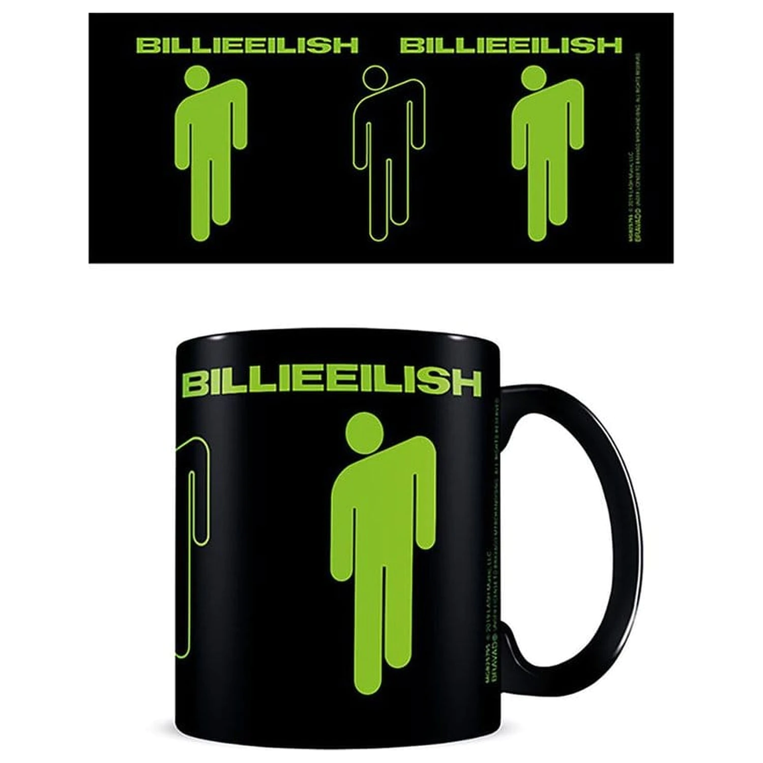 Billie Eilish hrnek Stickman Black fotografii produktu