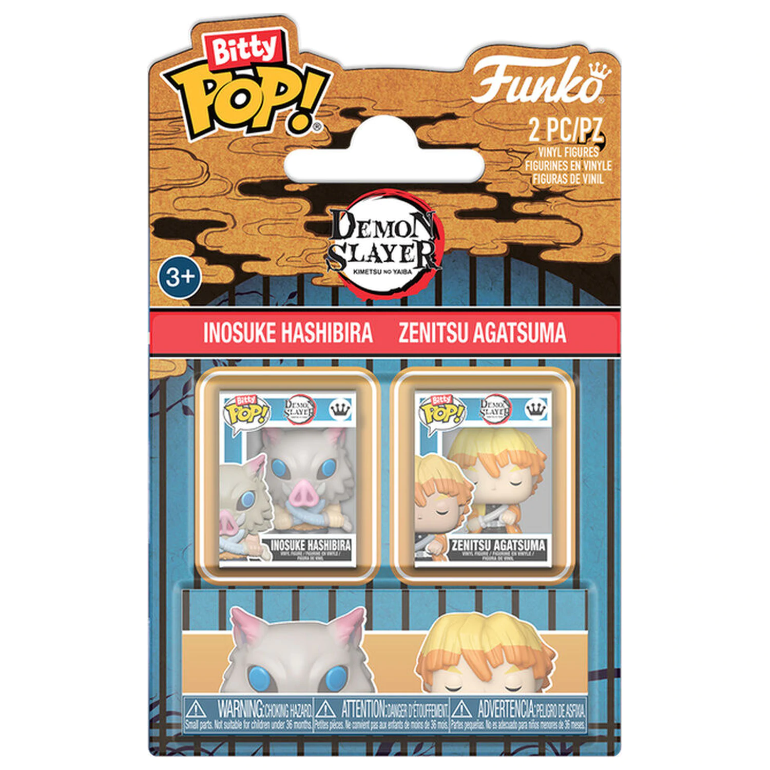 Bitty Funko POP! balení 2 Demon Slayer Inosuke & Zenitsu fotografii produktu
