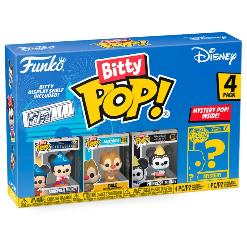 Disney Bitty POP! Vinylová figurka 4-Pack Čaroděj Mickey 2,5 cm fotografii produktu