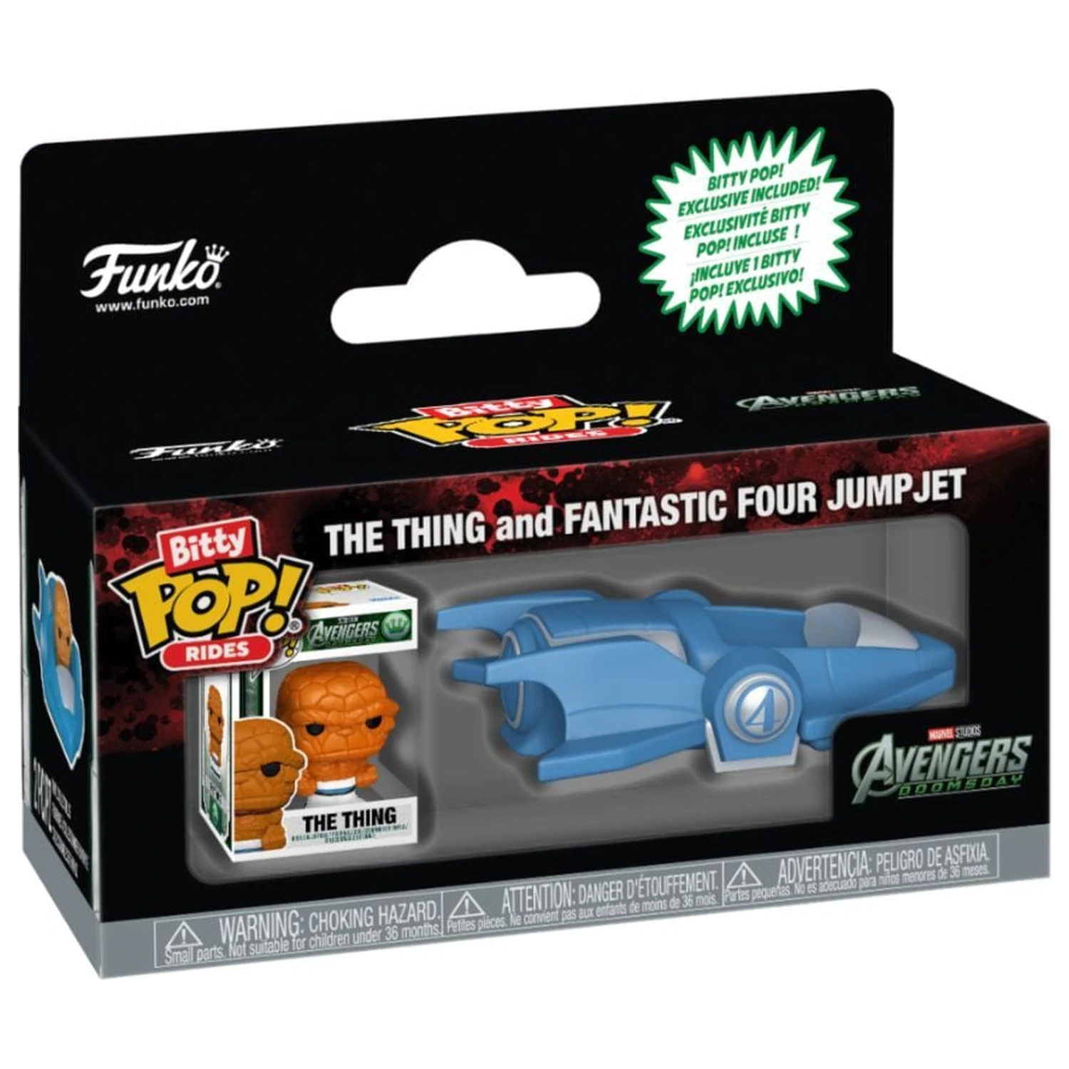 Bitty Funko POP figurka Ride Marvel Studios Avengers Doomsday The Thing And Fantastic Four Jump Jet fotografii produktu